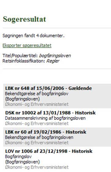 Sgeresultat bogfringslov