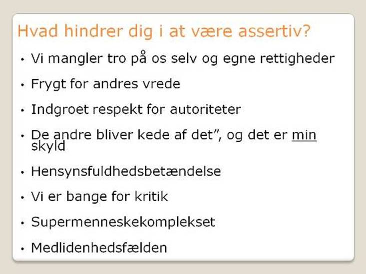 Forhindringer for assertion