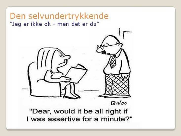 Det selvundertrykkende reaktionsmnster