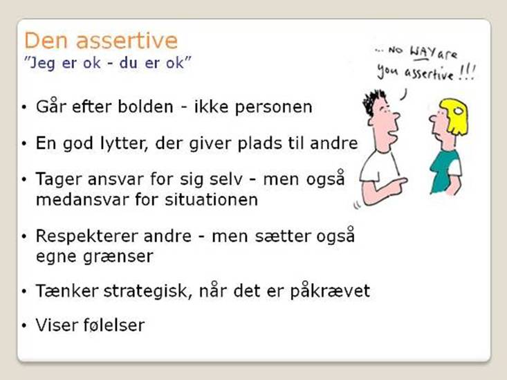 Det assertive reaktionsmnster