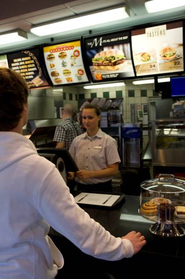 Betjening mc'donalds
